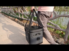 フロントポケットハイパロン素材の断熱24缶クーラーバッグ