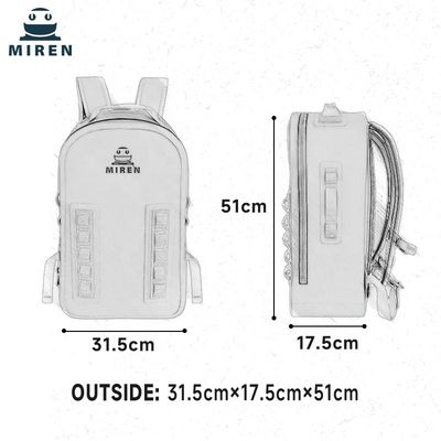 浮遊カヌーのための防水 25l の乾燥した袋のバックパック TPU 1680D 材料